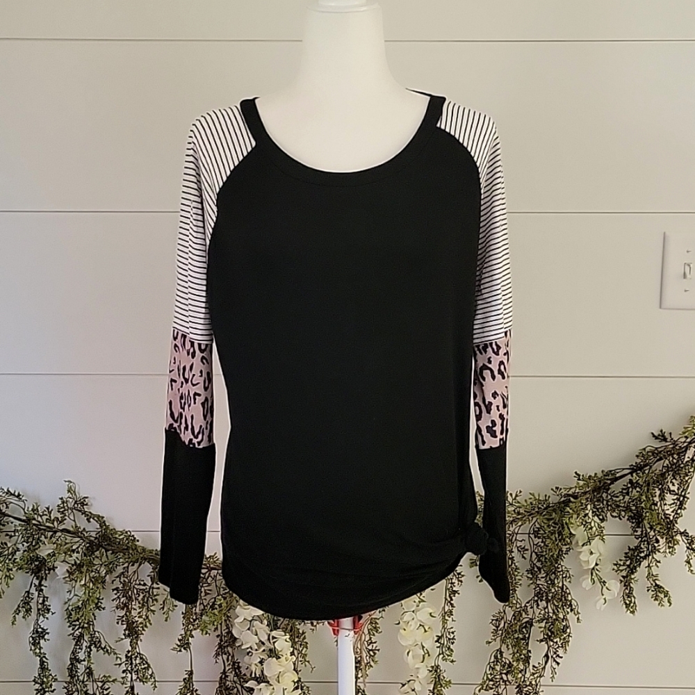 Boutique Harhay Mixed Print Tunic Leggings Top